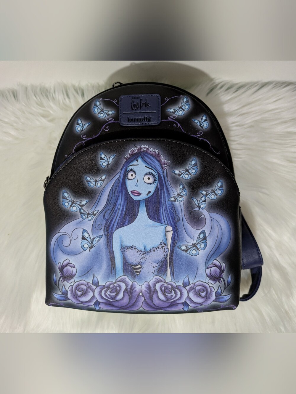 Loungefly The Corpse Bride Emily Butterfly Mini Backpack & Loungefly Pin Set NEW - Picture 6 of 14